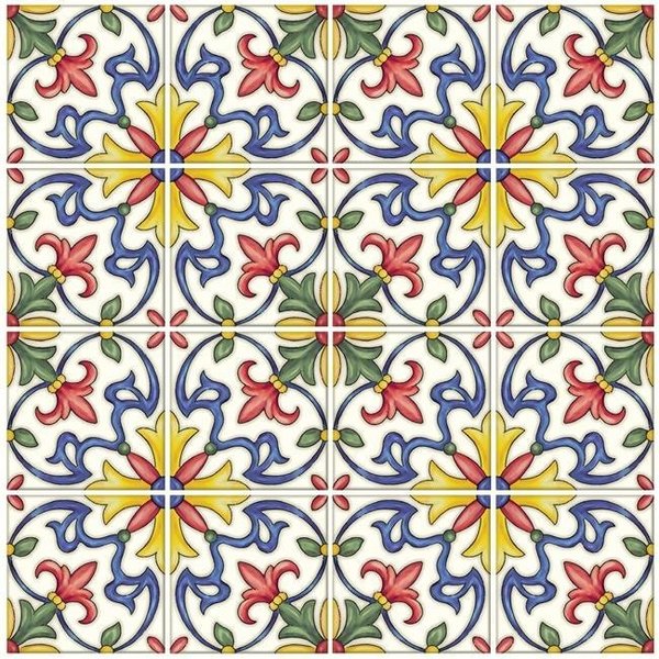 Inhome InHome NH2365 Tuscan Tile Peel & Stick Backsplash Tiles - Multicolor NH2365